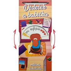 Dárková interaktivní čokoláda pro prarodiče od holčičky 100 g