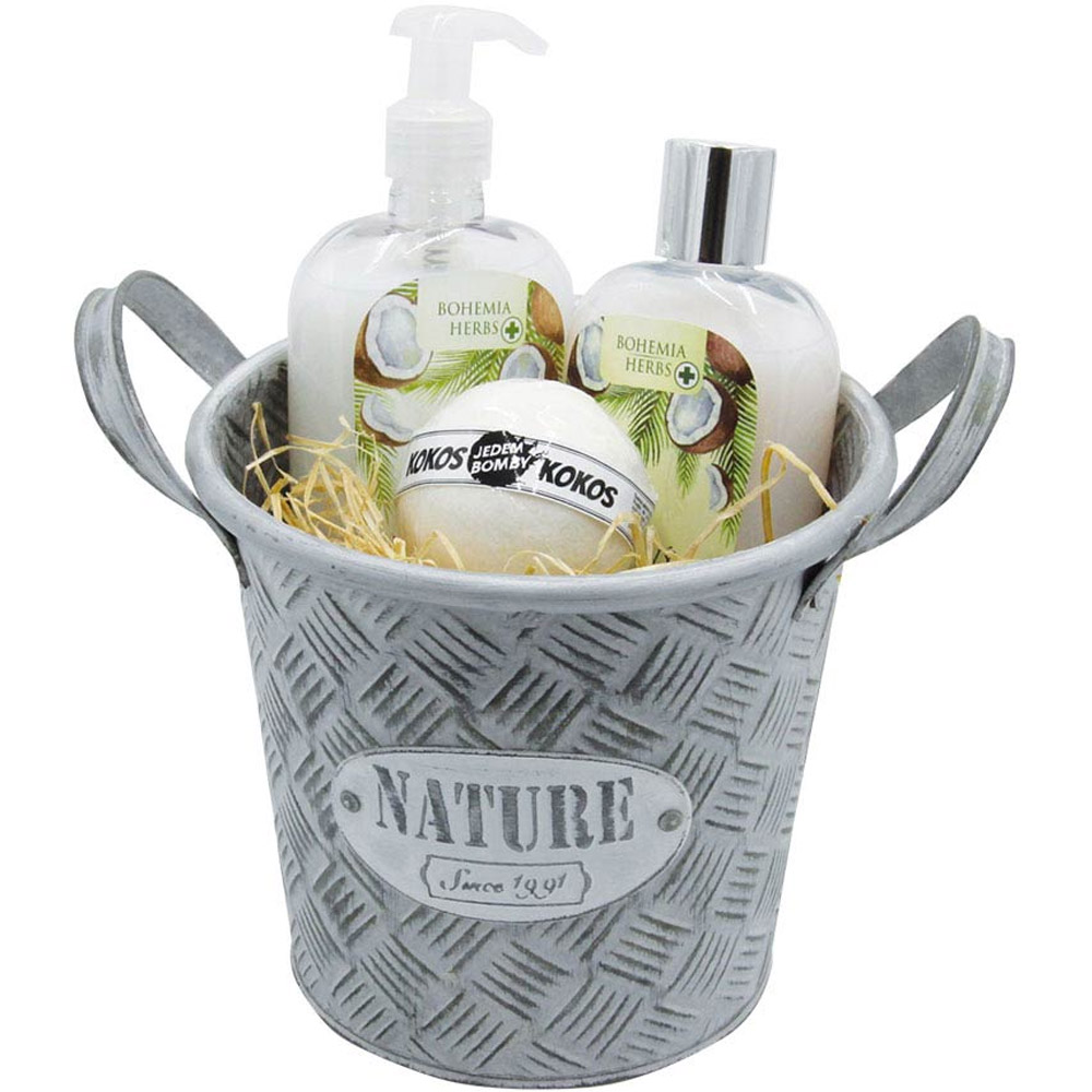 Dárkový plechový box – kosmetika kokos