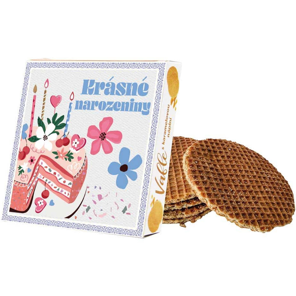 Vafle s karamelovou náplní – Krásné narozeniny