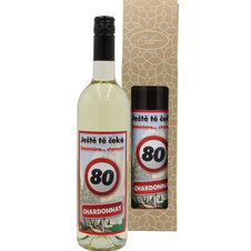 Dárkové víno k 80. narozeninám bílé