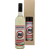 Dárkové víno k 80. narozeninám bílé