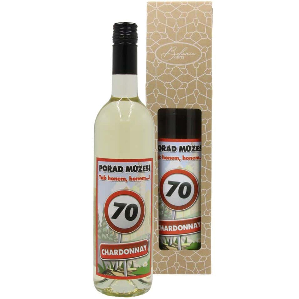 Dárkové víno k 70. narozeninám bílé