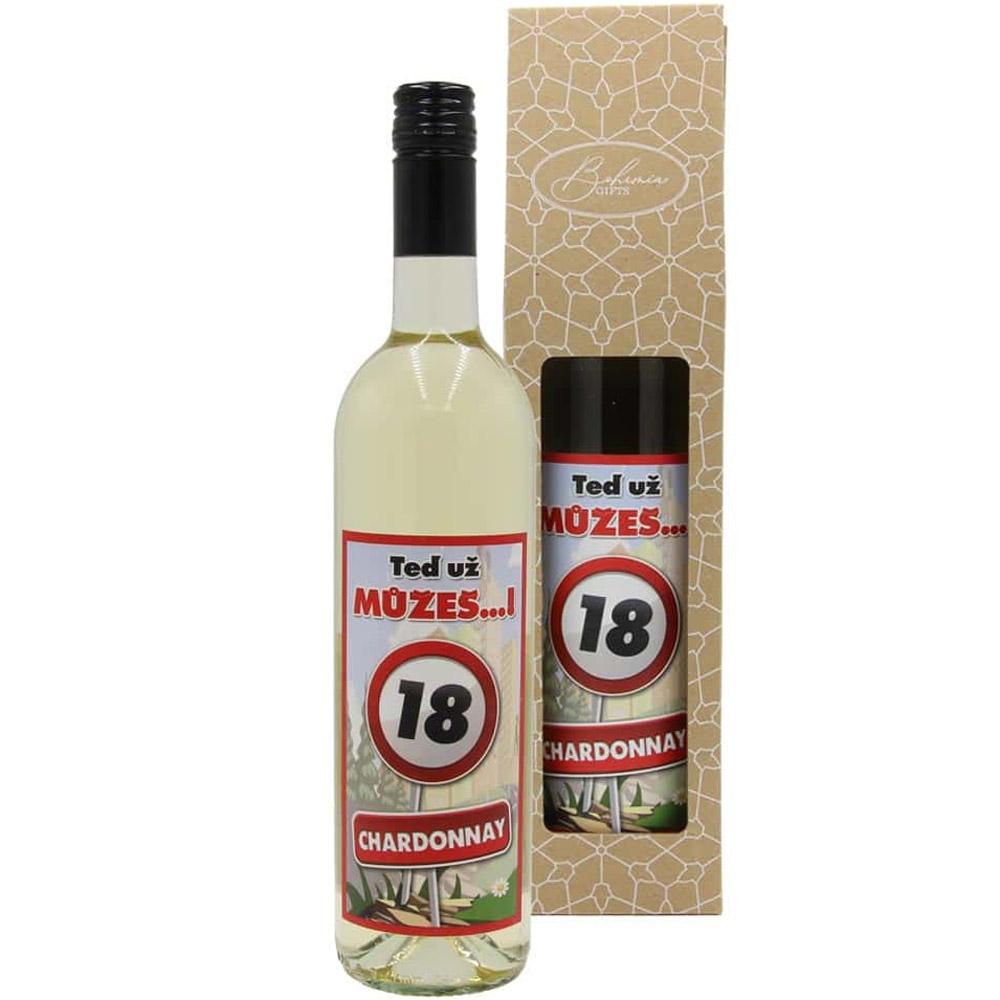 Dárkové víno k 18. narozeninám bílé
