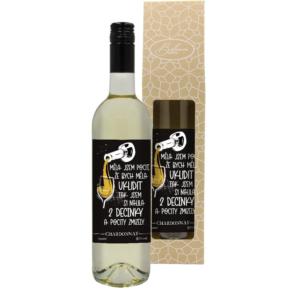 Dárkové bílé víno Chardonnay - Dvě decinky