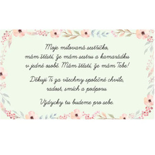 Vzkaz v láhvi - Pro báječnou sestru