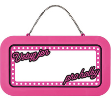 Neonová cedulka Vstup jen pro holky