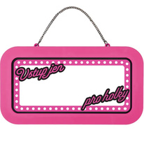 Neonová cedulka Vstup jen pro holky