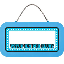 Neonová cedulka Vstup jen pro kluky