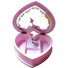 Šperkovnice srdce - s tančící baletkou