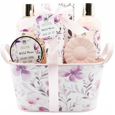 Kosmetický set kovový košík Růže a šípek