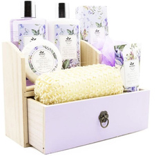 Kosmetický dřevěný box Levandule