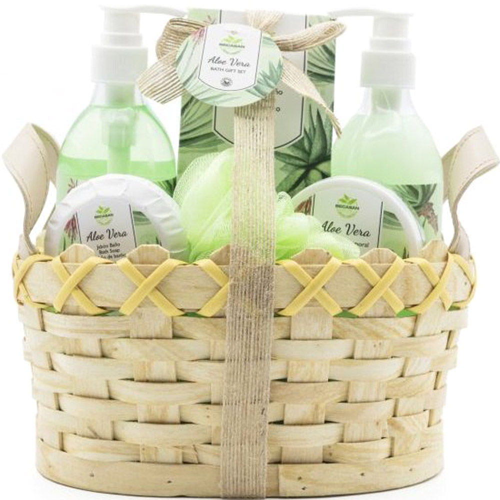 Kosmetický set proutěný košík Aloe Vera