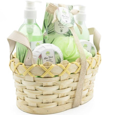 Kosmetický set proutěný košík Aloe Vera