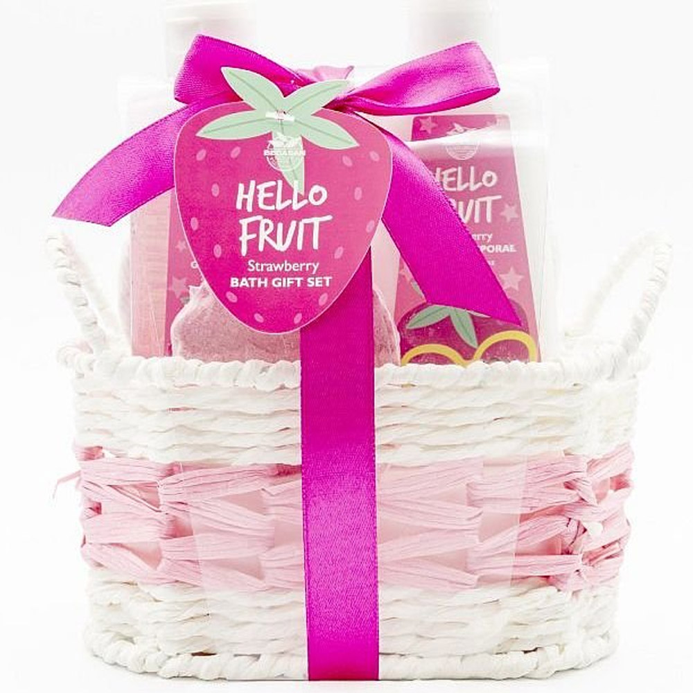 Kosmetický set proutěný koš Jahoda