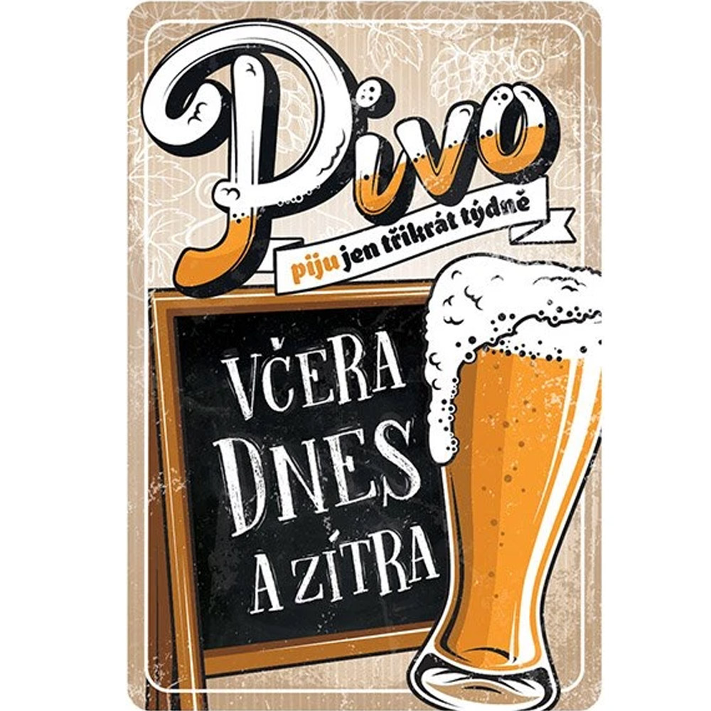 Plechová cedule Pivo