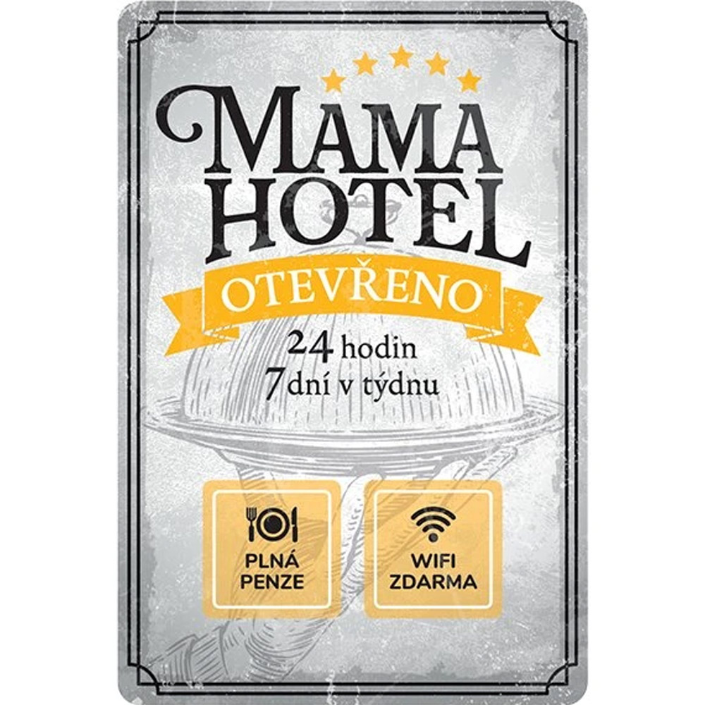 Plechová cedule Mama hotel