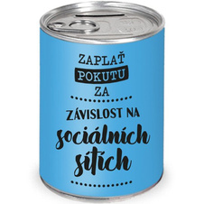 Humorná pokladnička Závislost na sociálních sítích
