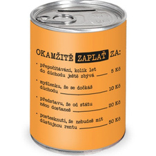 Humorná pokladnička Naivní představy o důchodu