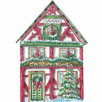 Vánoční čajový domek plný čajů