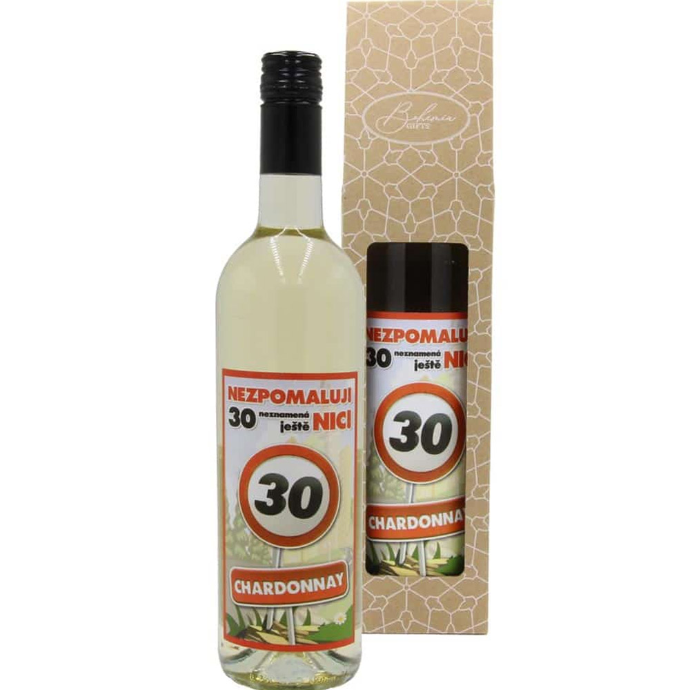 Dárkové víno ke 30. narozeninám bílé