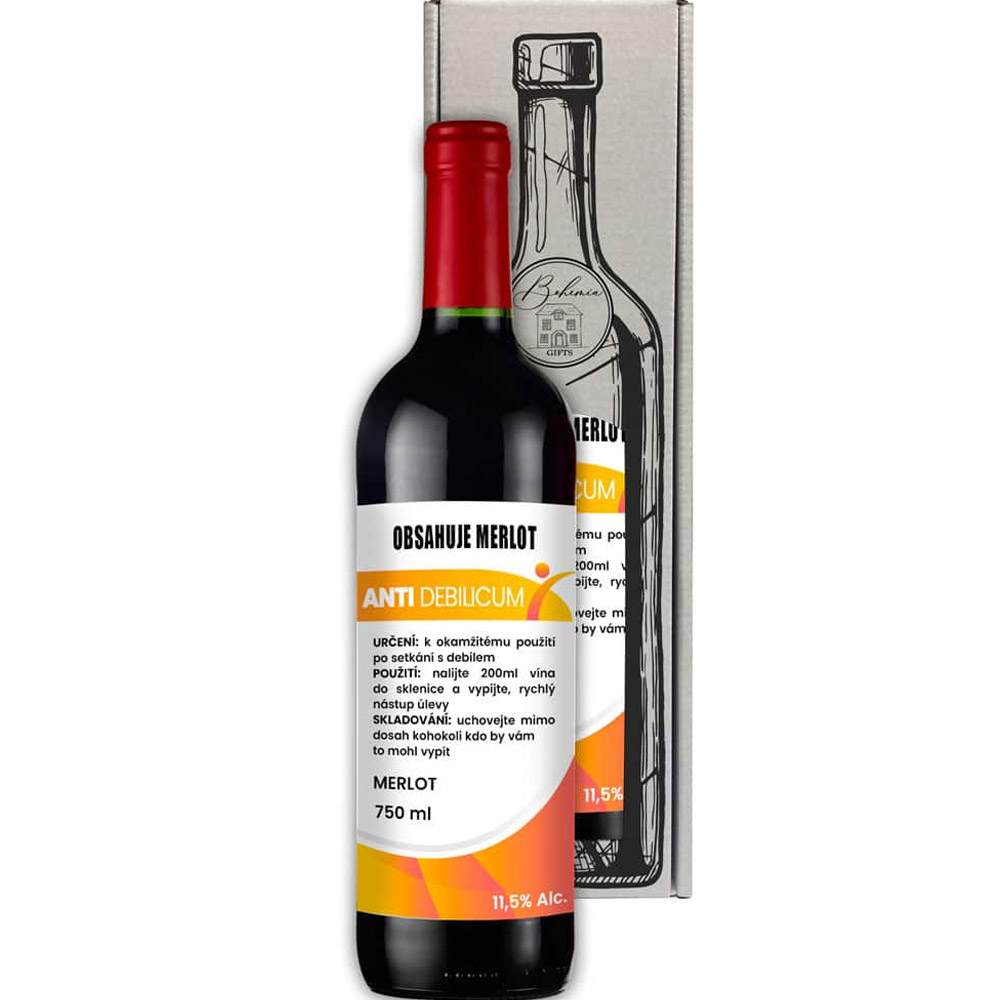 Červené víno 0,75 l Merlot – Antidebilicum