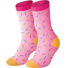 Vtipné ponožky Růžový donut