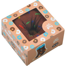 Vtipné ponožky Hnědý donut