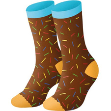 Vtipné ponožky Hnědý donut