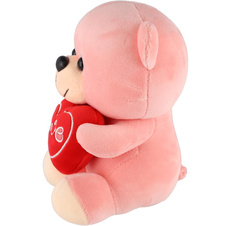 Medvídek sedící se srdíčkem plyš 19cm