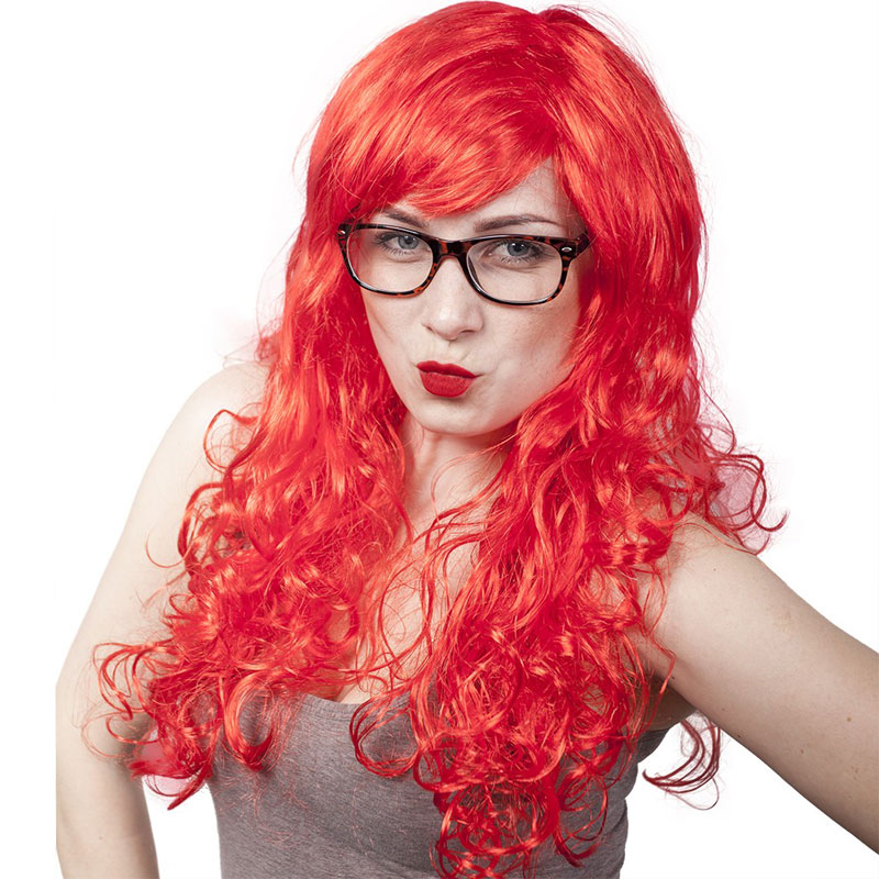 Paruka dámská - Dlouhé červené vlasy