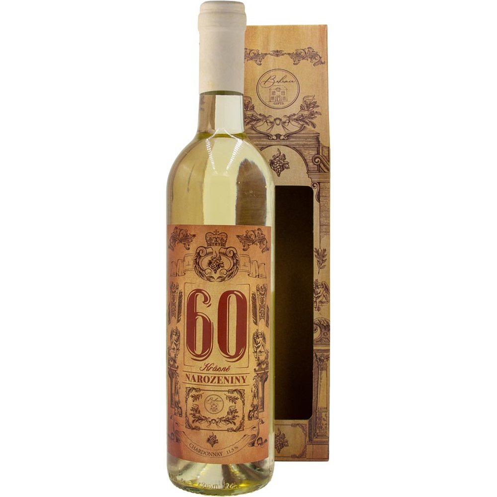Dárkové bílé víno pro muže k 60. narozeninám
