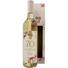 Dárkové bílé víno pro ženu k 70. narozeninám