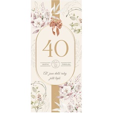 Mléčná čokoláda 100 g pro ženu k 40. narozeninám