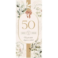 Mléčná čokoláda 100 g pro ženu k 50. narozeninám