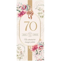 Mléčná čokoláda 100 g pro ženu k 70. narozeninám