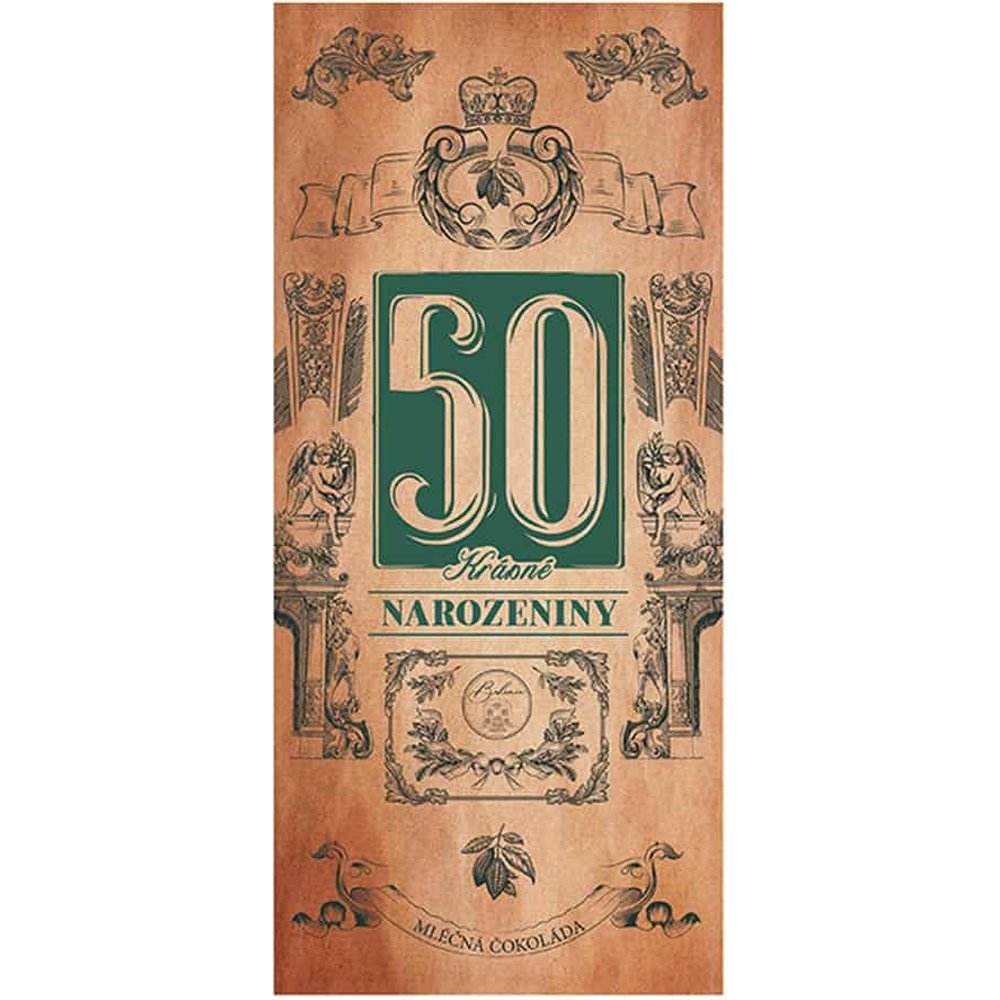 Mléčná čokoláda 100 g pro muže k 50. narozeninám