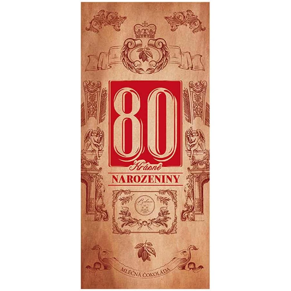 Mléčná čokoláda 100 g pro muže k 80. narozeninám