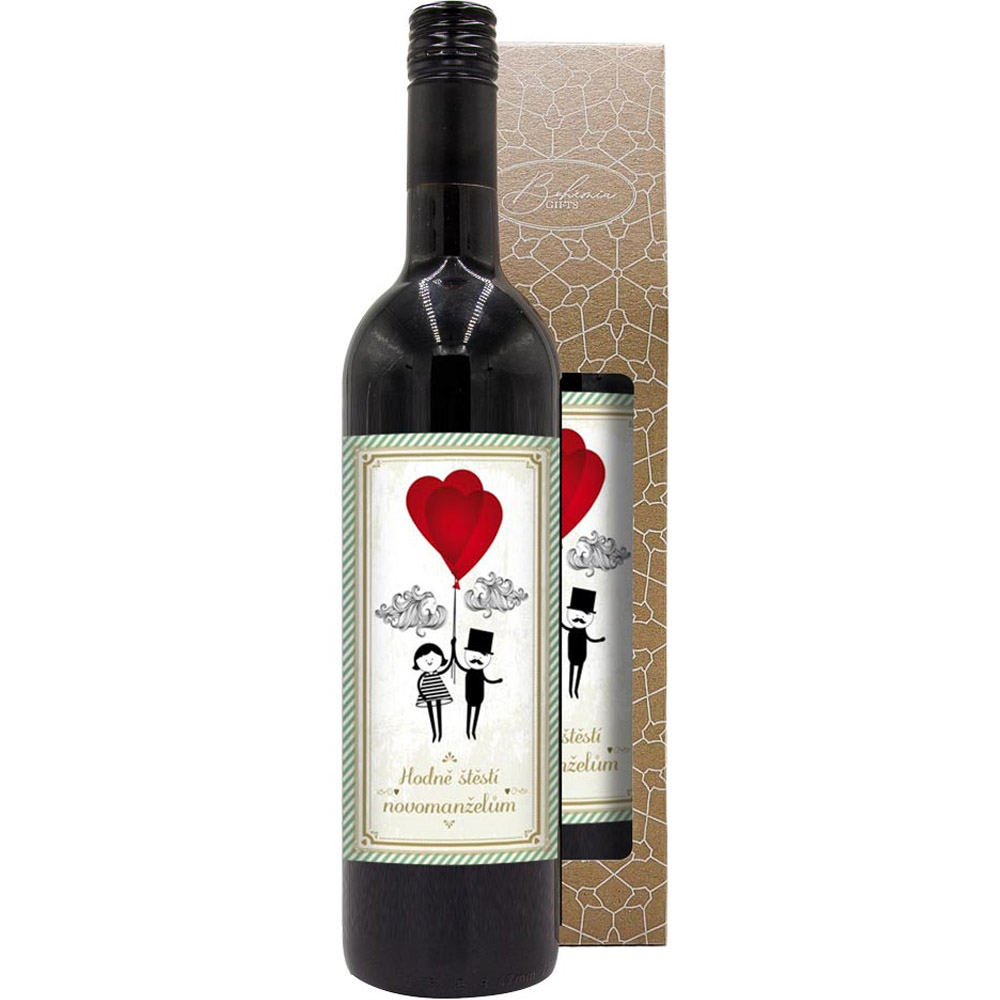 Svatební víno - Hodně štěstí novomanželům