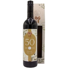 Dárkové červené víno pro ženu k 50. narozeninám