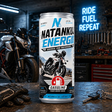 Energetický nápoj pro motorkáře – modrý