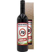 Dárkové víno k 70. narozeninám červené