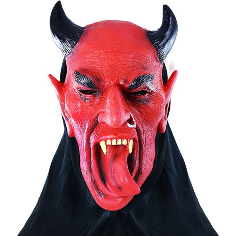Čertovská maska s vyplazeným jazykem