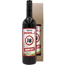 Dárkové víno k 18. narozeninám červené
