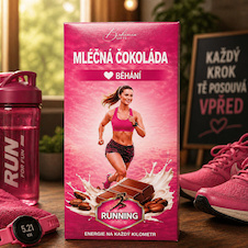 Dárková mléčná čokoláda 100 g BĚHÁNÍ (žena) 