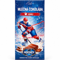 Dárková mléčná čokoláda 100 g – HOKEJ