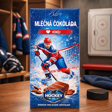 Dárková mléčná čokoláda 100 g – HOKEJ
