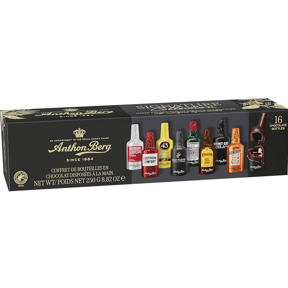 Alkoholové lahvičky z čokolády v dárkovém balení