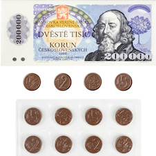 Čokoládová bankovka 200 000 korun československých