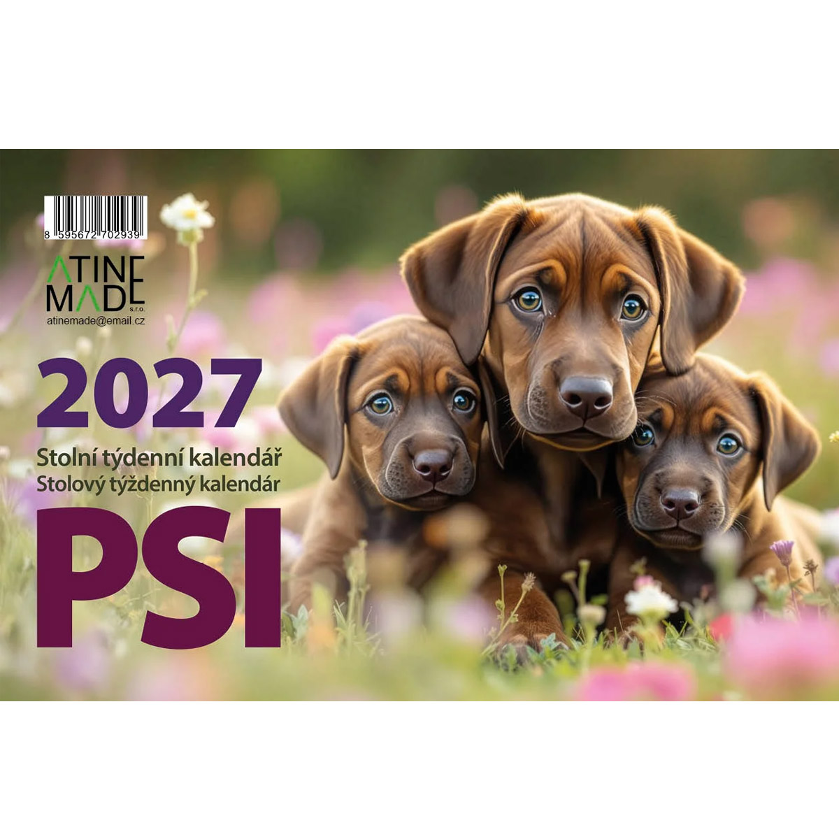 Stolní kalendář 2027 - Psi