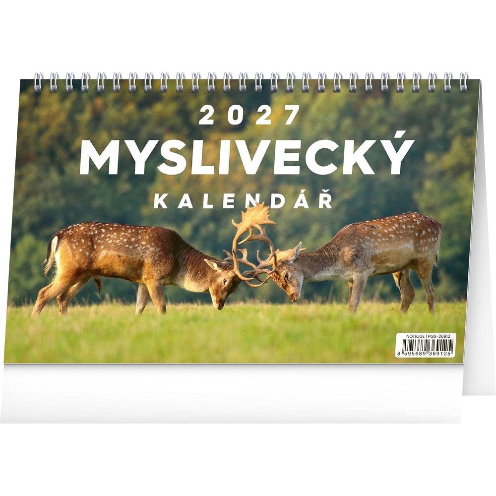 Kalendář 2027 stolní: Myslivecký 23,1 x 14,5 cm